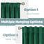 Rideaux en velours occultant Braydi Emerald Green-962463148