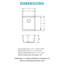 Évier de cuisine encastré en composite de quartz blanc 17 po x 19 po avec bonde arrière et accessoires