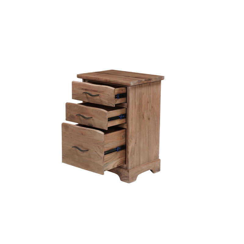 Ensemble de bureau en bois massif 2 pièces Kishmat