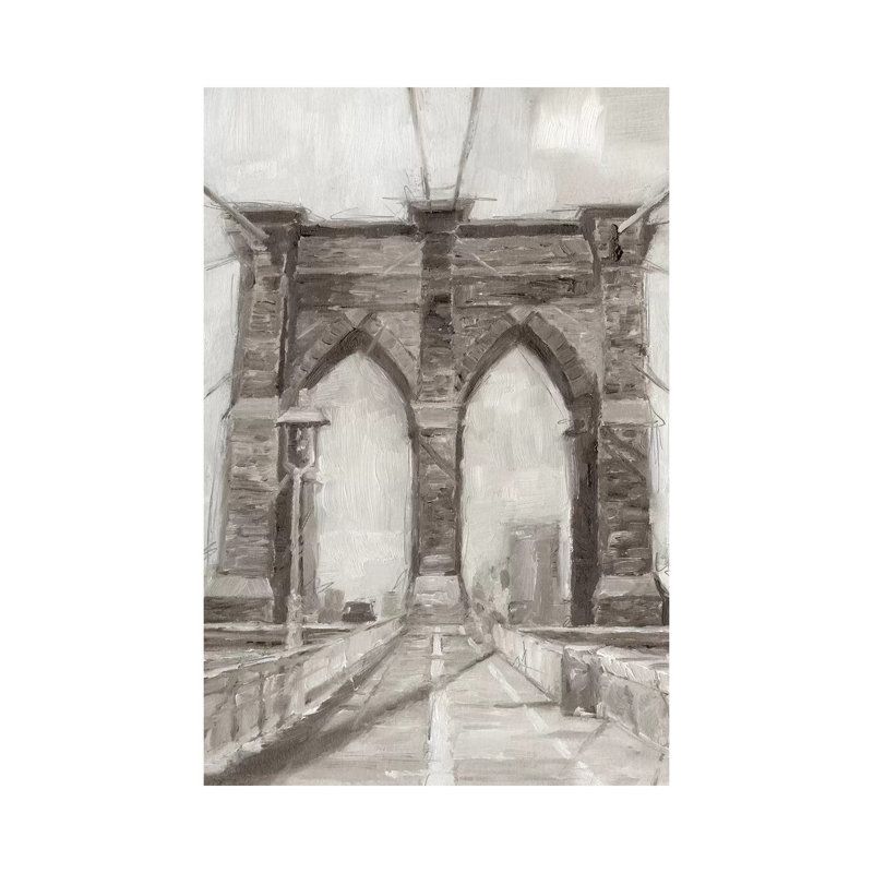 "Pont traversant I" par Ethan Harper, reproduction d’art, H 60 po x l 40po x P 1,5 po, Toile tendue, Pas de tapis
