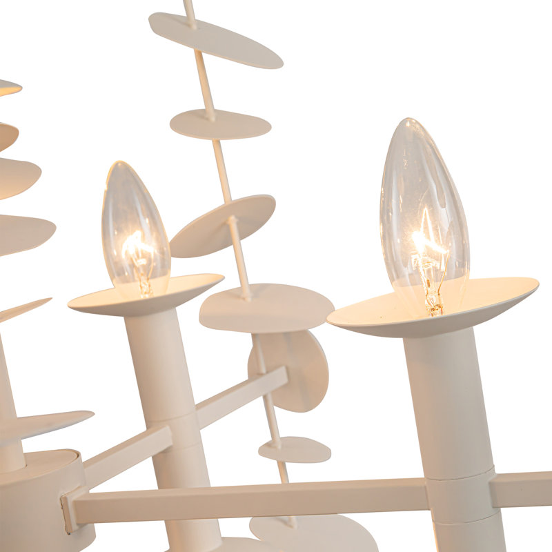 Yukari 16 - Light Modern Linear Chandelier, Matte White