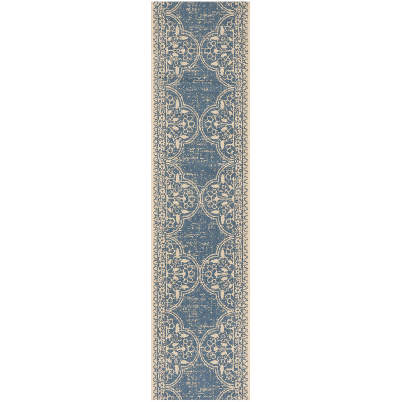 Goodrich Geometric Hand Woven Indoor / Outdoor Area Rug, Runner 61 x 244 cm