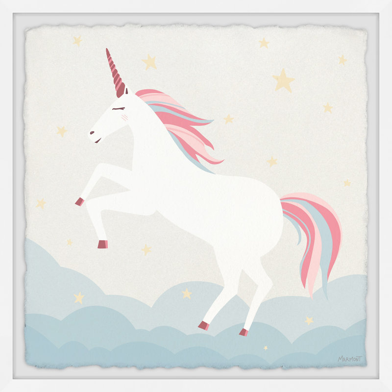 «Blo reto Karr A Unicorn», reproduction encadrée, H 18 po x l 18 po x P 1,5 po