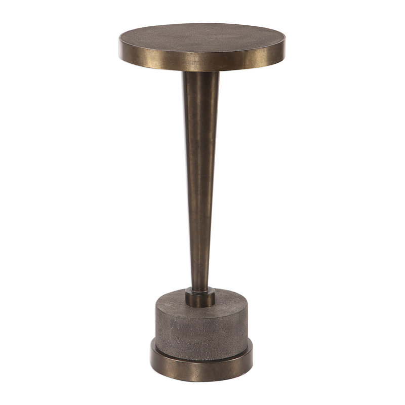 Table de bout à piédestal Tanvir, Bronze / gris