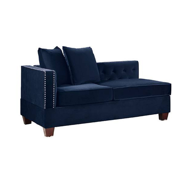 Velvet Chaise Lounge, Indigo Velvet