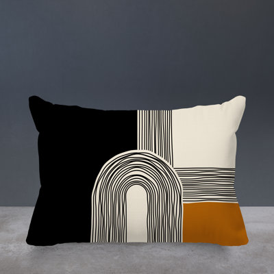 Cassie Abstract Outdoor Reversible Throw Pillow