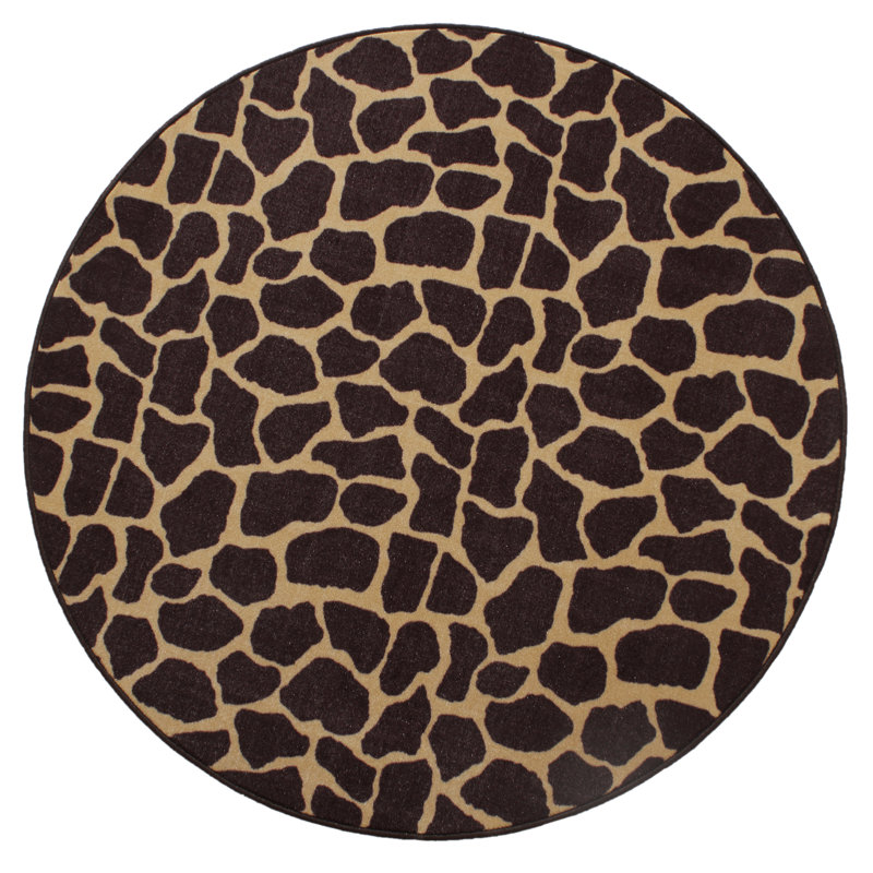 Animal Print Indoor Rug, Round 7'