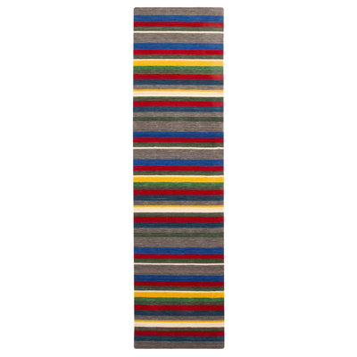 Indo Gabbeh Grey Rug 2'8" x 9'11"