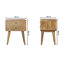 Sterger 45cm W Solid Wood Bedside Table-86241434