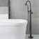 2 Handle Floor Mounted Freestanding Tub Faucet with Handheld Shower