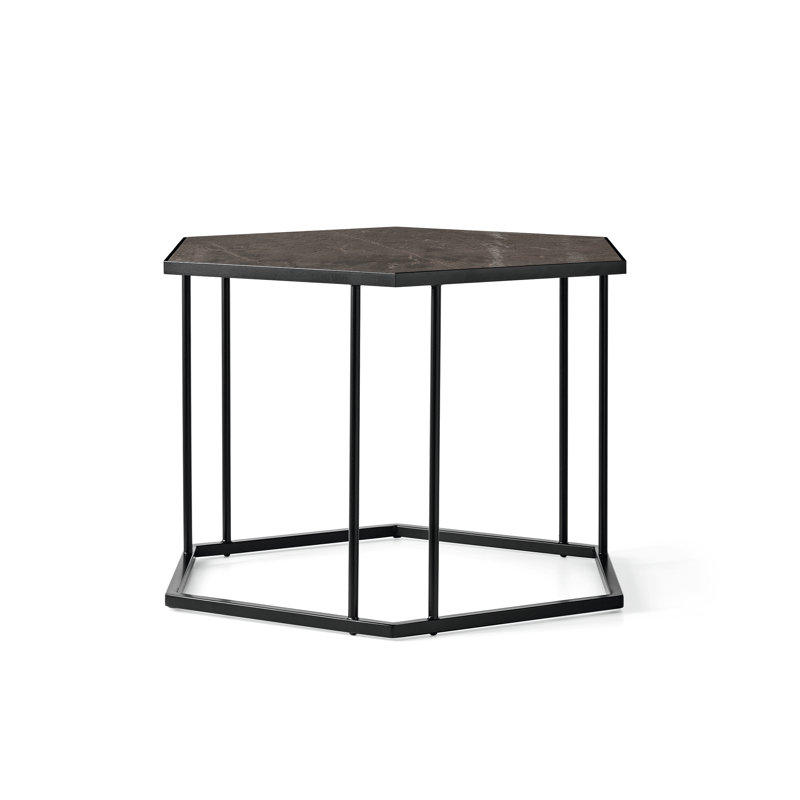 Renee Hexagonal Coffee Table with Metal Frame