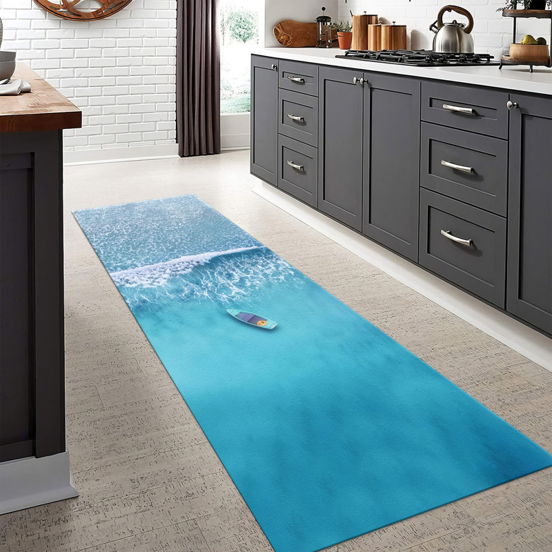 Chic Non-Woven Thin Type Rug with Intricate Floral Design Ideal for Enhancing Your Home Decor and Floor Protection
