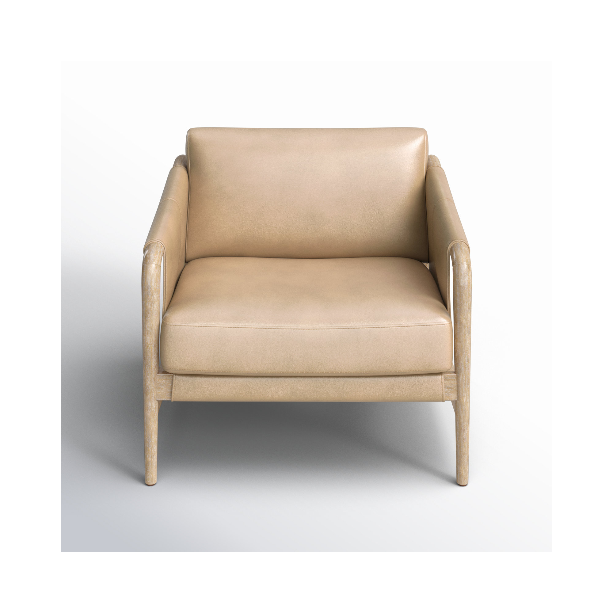 Genuine Leather Armchair, Tan