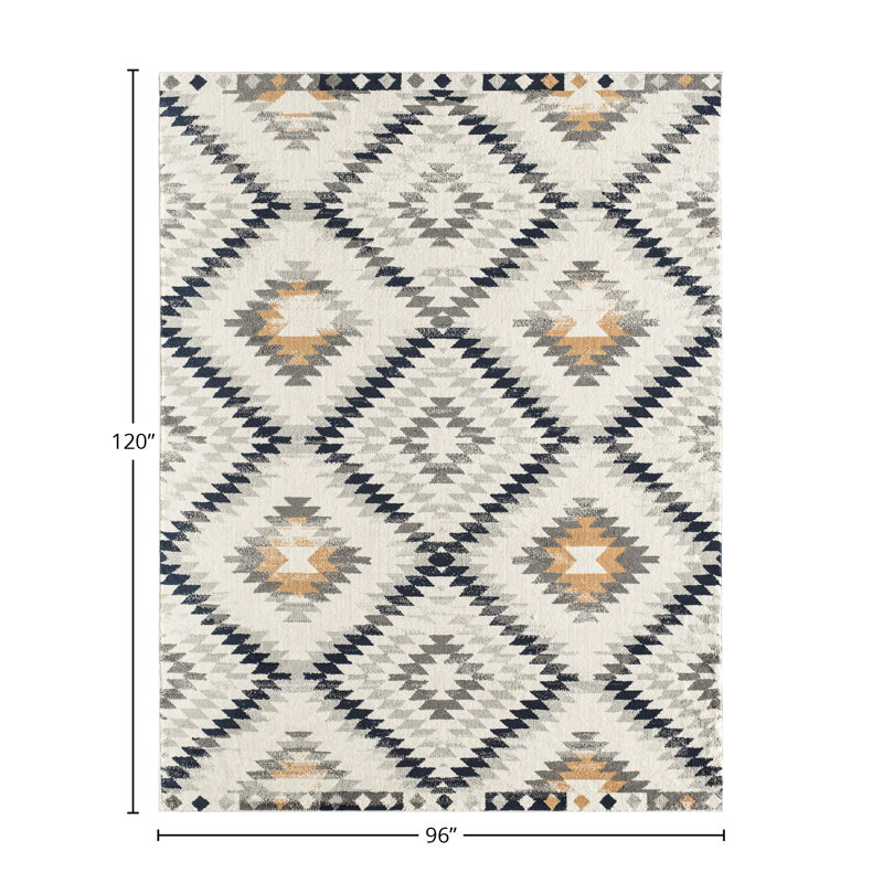 Bodrum Tribal Kilim Gold Area Rug, Rectangle 8' x 10'