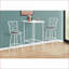 Stratifié blanc contemporain peu encombrant Table basse en métal - Bar rectangulaire de 36 po de hauteur pour les petites cuisines / appartements