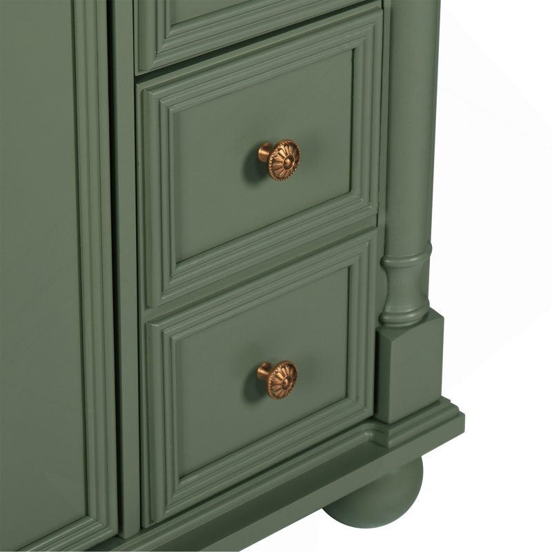 Armoire de salle de bain 35,6 ", seulement armoire, vert