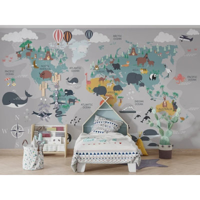 Murale grise pour enfants