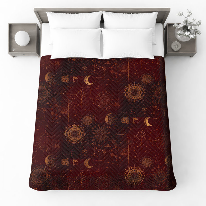 Couvre-lit matelassé Celestial Moons, Lit simple