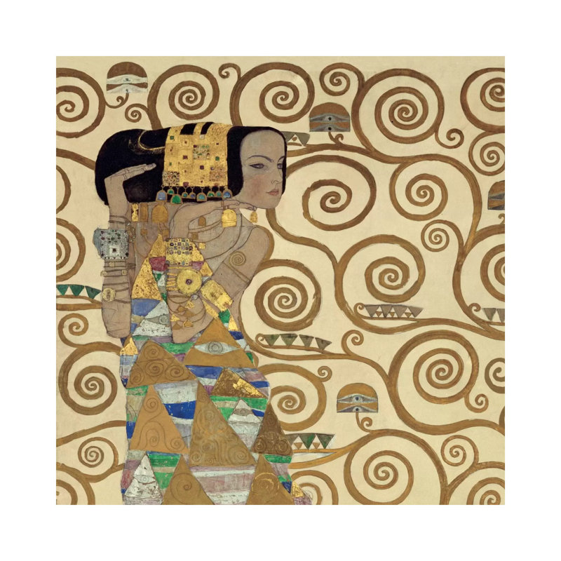 Expectation, Square by Gustav Klimt - Wrapped Canvas Painting, 66.04 cm H x 66.04 cm W x 3.175 cm D
