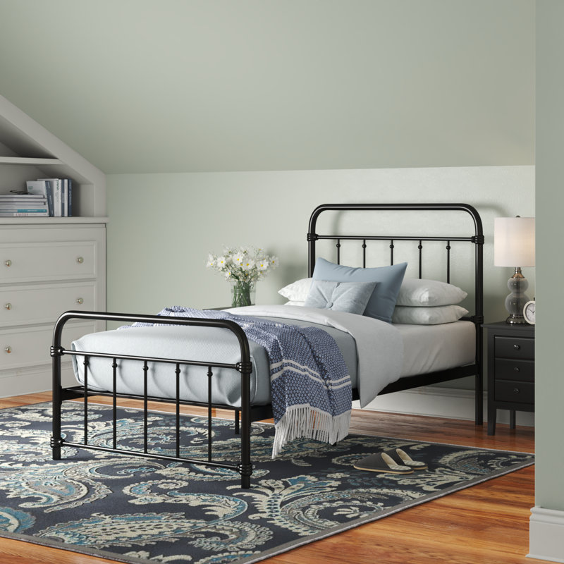 Matheney Metal Platform Bed, Queen, Black