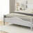 Modern Rustic Solid Wood Platform Bed with Durable Slat Support-437724207-437724205