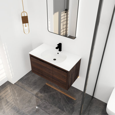 Meuble-lavabo élégant de 36 po avec rangement spacieux et design moderne