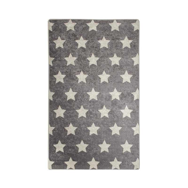 Tapis rectangulaire gris / brun clair en velours tissé à la machine Dickie, Rectangle 3 pi 3 po x 5 pi 3 po