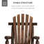 Chaise berçante Adirondack Rustic