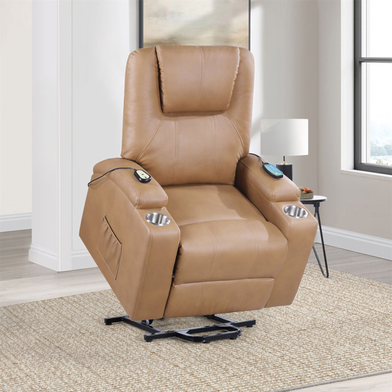 Fauteuil inclinable de massage Macklin, Brun