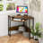 Triangle Corner Desk With Charging Station Keyboard Tray And Storage Shelf