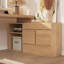 Bureau rectangulaire en bois massif avec 2 tiroirs Burlywood-297509729