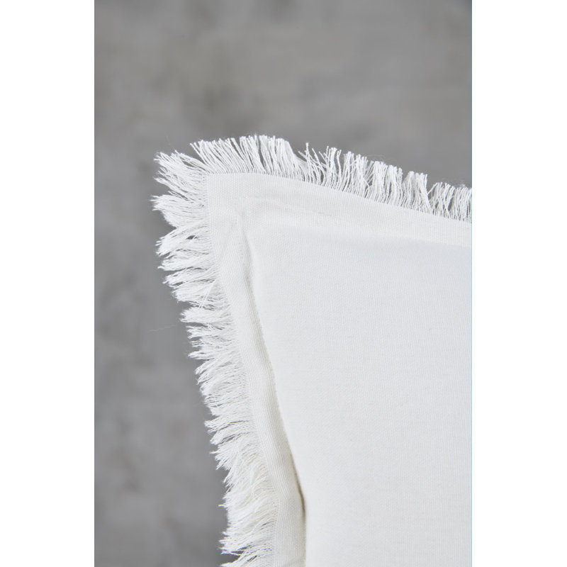 Square Throw Cushion, White