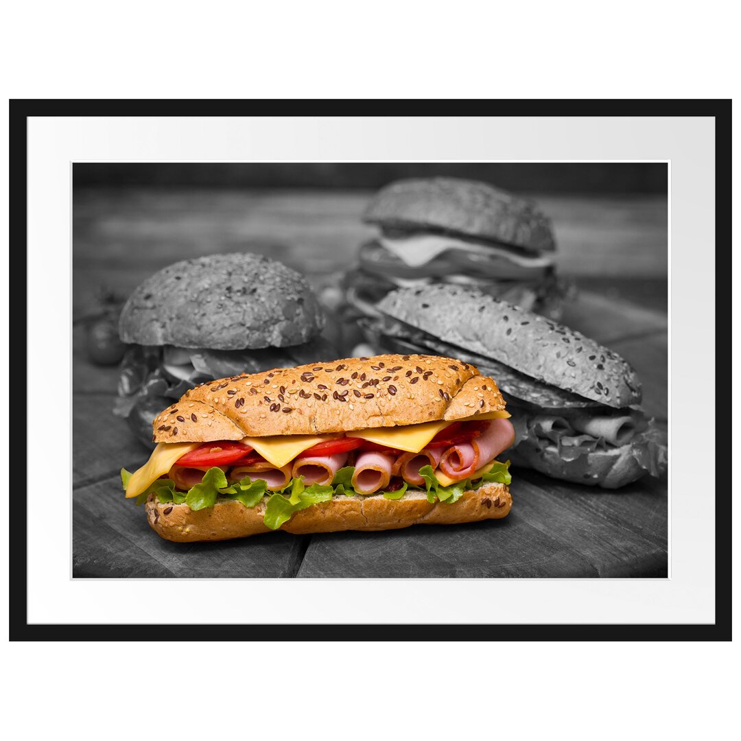 Gerahmtes Poster Selbstgemachte Sandwiches