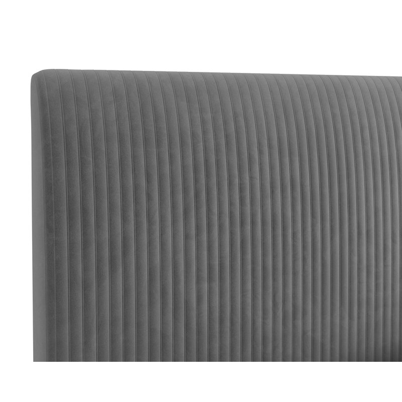 Charnese Upholstered Bed, King, Gray