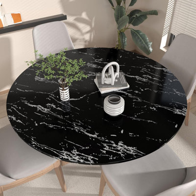 Black Marble Peel And Stick Wallpaper - Textured Vinyl Self-Adhesive Contact Paper For Walls, Countertops, And Smooth Surfaces