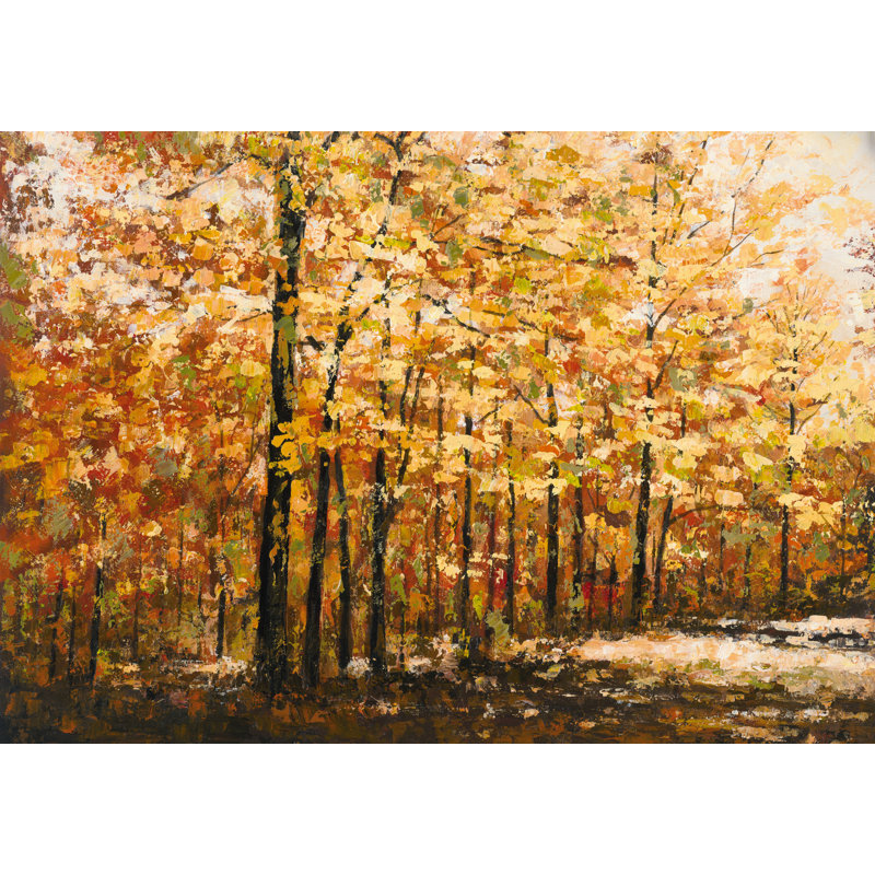 Hand Painted Trees - Wrapped Canvas Art Prints, 61cm H x 91cm W x 3.8cm D
