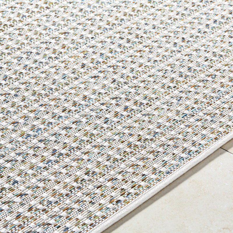 Cheung Machine Woven Indoor/Outdoor Area Rug, Rectangle 7'6" x 10'