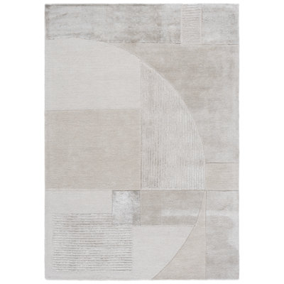 Fifth Avenue Hand Tufted Viscose,Wool, Cotton Geometric Indoor Rug