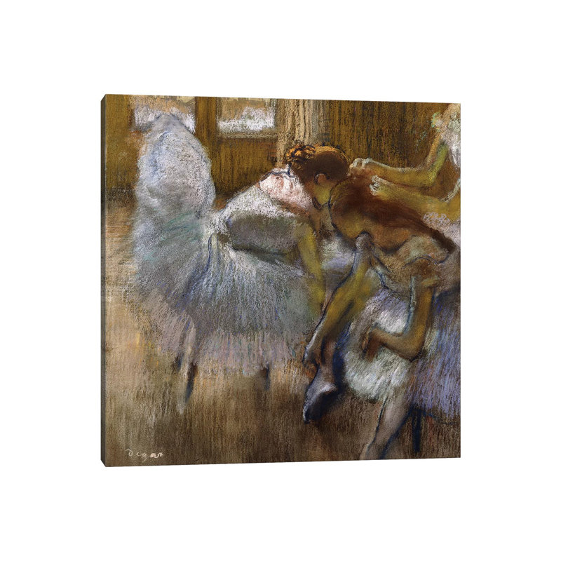 Dancers At Rest, C.1885 by Edgar Degas - Wrapped Canvas Painting, 30.48 cm H x 30.48 cm W