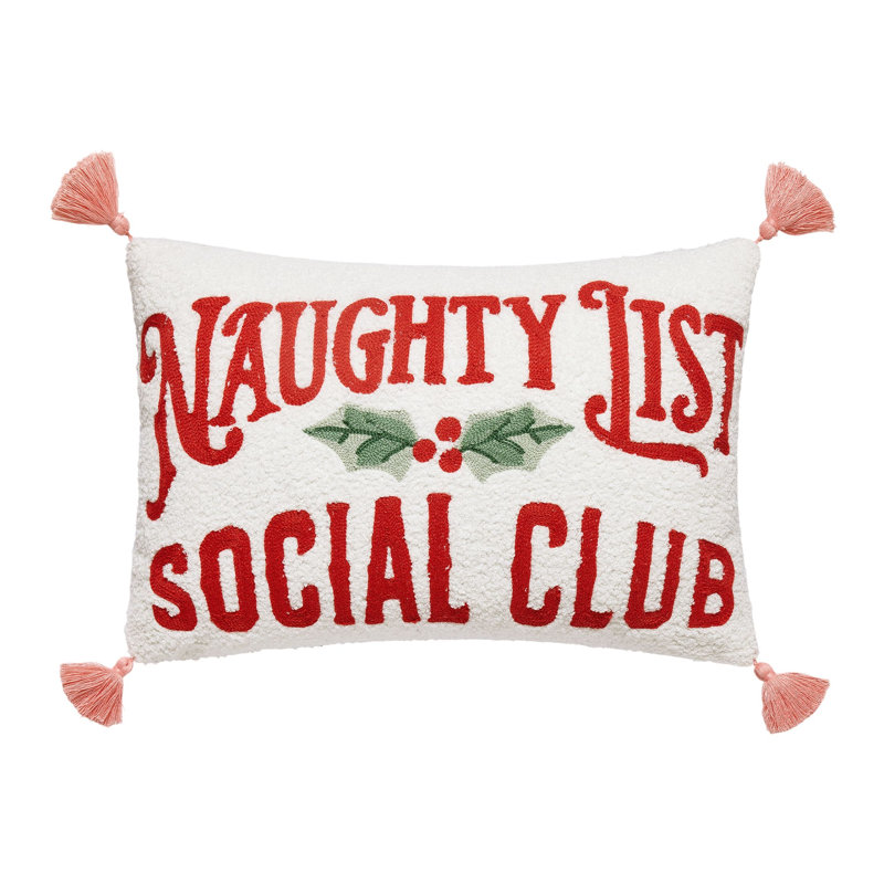 Oreiller brodé Naughty Social Club