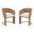 Outdoor  Wicker Dining Arm Chairs with Cushion