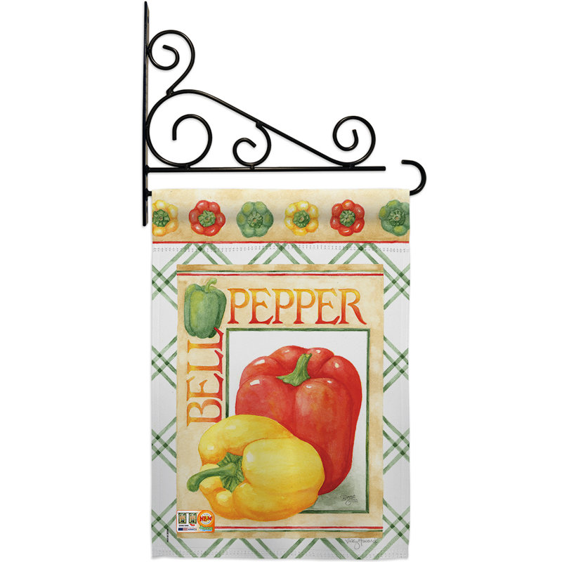 Bell Pepper - Impressions Decorative 2-Sided Polyester 19 x 13 in. Flag Set