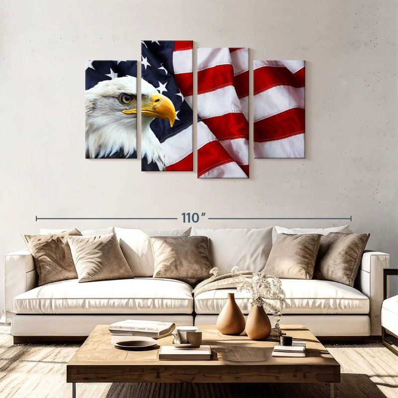 American National Bald Eagle, H 48 po x l 75 po