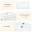 Lavabo de meuble-lavabo en céramique 21,6 po - blanc, fini rayé, teinté - surface hygiénique, fabrication à la chaleur tendance, matériau teinté, qualité