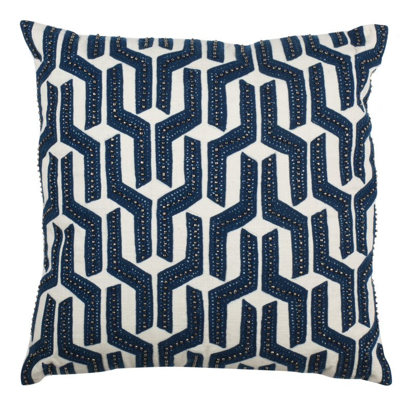 Chauncy Sequined Cotton Throw Pillow