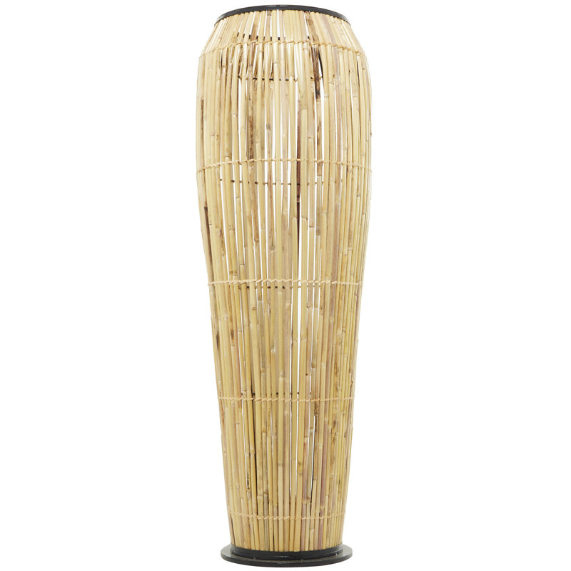 Vase en osier naturel Cole and Grey, H 46,5 po x l 15 po x P 15 po