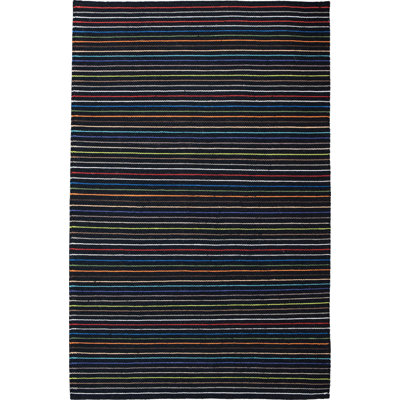 Deason Striped Wool Hand Woven Area Rug