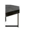 Octagonal Wood Coffee Table With Metal Legs, Antique Black For Home Living Room Table, Features