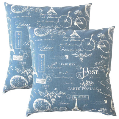 Cotton Reversible Throw Pillow