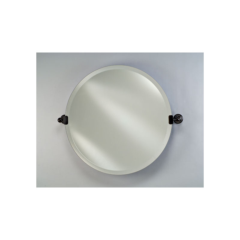 Hythe Metal Wall Mirror, Polished Nickel, 24"